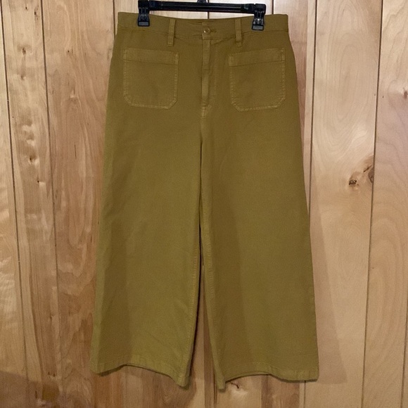 J. CREW POINT SUR Camel Tan Wide Leg High Waist Crop Pants - Picture 2 of 8